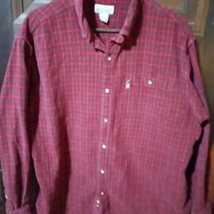 Carhartt Men's Burgundy Checkered Flannel Shirtsize 2XL